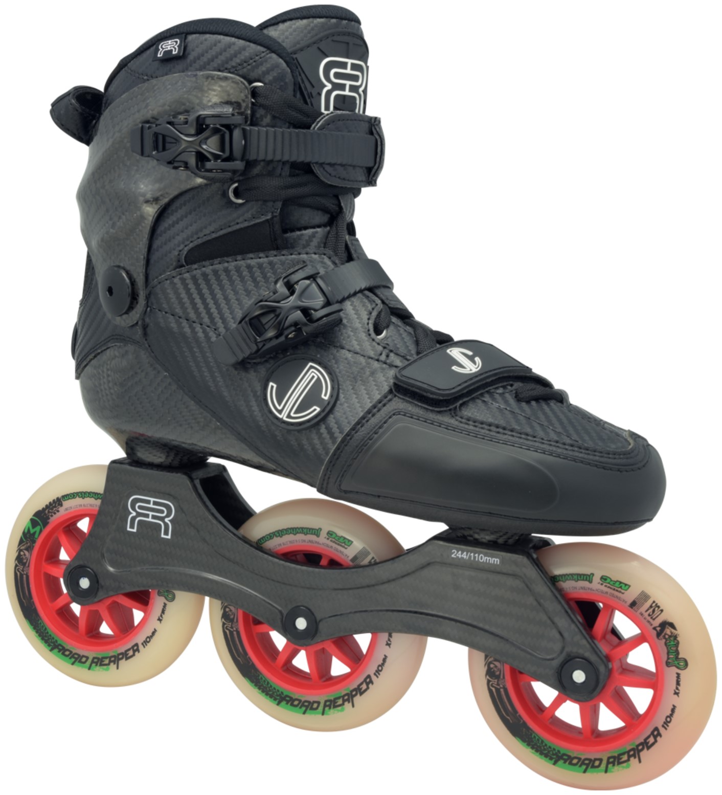 FR SL Carbon 310 inline skate with carbon shell, carbonn cuff and carbon frame for 3 x 110 mm wheels